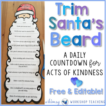 12 Days of Christmas Kindness (Editable) Whimsy Workshop Teaching