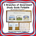 3 Branches of Government Study Guide Foldable