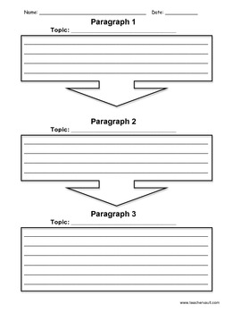 Paragraph essay graphic organizer