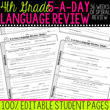 Daily Language Review {4th Grade}