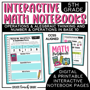 5th Grade Interactive Math Notebook - OA & NBT
