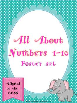 All About Numbers Poster Set ~ Aligned with the CCSS