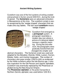 Ancient Writing Systems Common Core Reading and Writing Ac