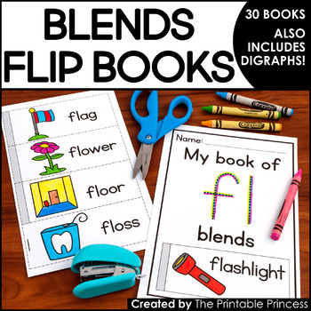 Beginning Blends & Digraphs Flip Books {23 Books to Teach 