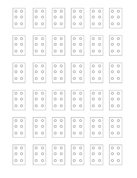 Blank Braille Cell Paper