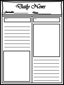 Blank Newspaper Template for Multi Uses