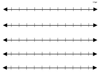 Blank Number Lines Math Printable With
