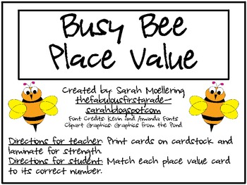 Busy Bee Place Value Game