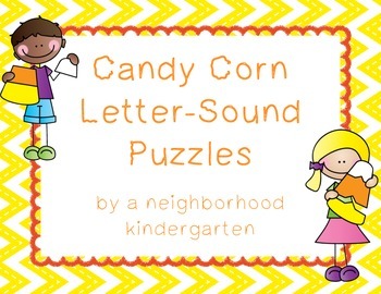 Candy Corn Letter Sound Puzzles - Ink Saving Options!
