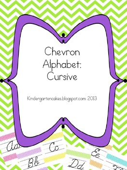 Chevron Alphabet Cursive