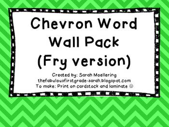 Chevron Word Wall Bundle (Fry version)
