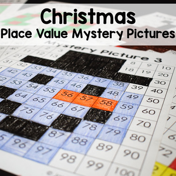 Christmas Math Place Value Mystery Pictures