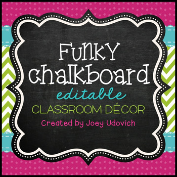 Classroom Decor Kit: Funky Chalkboard