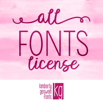 Commercial Font License- ALL FONTS