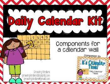 Daily Calendar Kit {Red and Black}