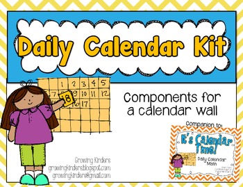 Daily Calendar Kit {Yellow and Blue}