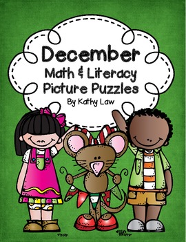 December Math & Literacy Picture Puzzles