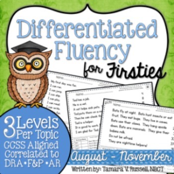 Differentiated Fluency for Firsties {August - November}