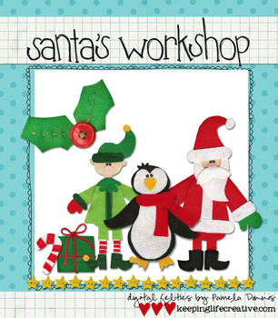 Digital Felt Art: Santa's Workshop