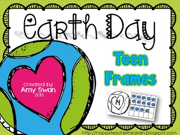 Earth Day Teen Frame (10 Frame) math center/station FREEBIE!!