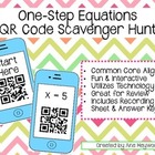 One Step Equations QR Code Scavenger Hunt