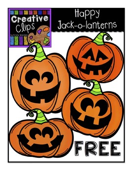 {FREE} Happy Jack-O-Lanterns {Creative Clips Digital Clipart}