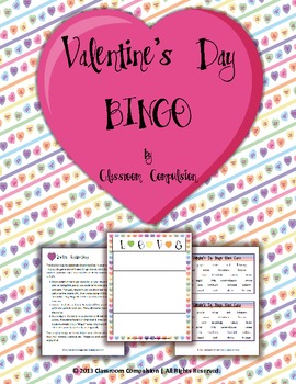 FREE VALENTINE'S DAY CANDY HEARTS BINGO GAME - TeachersPayTeachers.com
