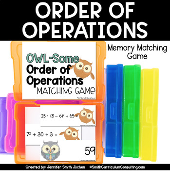 FREEBIE Owl-Some Order of Operations Match-Up (with powers)