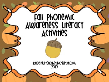 Fall Phonemic Awareness and Alphabet Activities