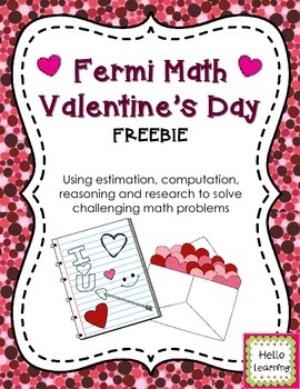 Fermi Math FREEBIE- Valentine's Day- Problem Solving Challenge