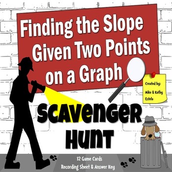 Finding the Slope of Two Points on a Graph - Scavenger Hunt {FREE}