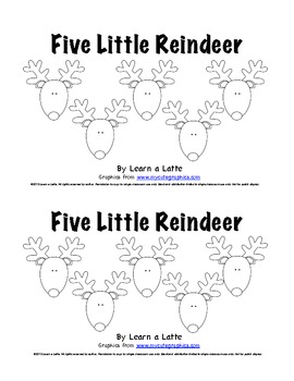 Five Little Reindeer - Christmas Emergent Reader for Students