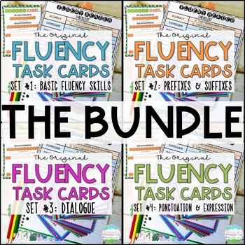 Fluency Task Cards BUNDLE { Oral Reading Fluency Practice }