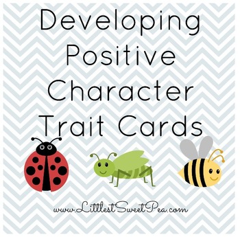 Free Developing Positive Character Trait Cards