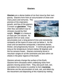Glaciers Common Core Reading and Writing Activities