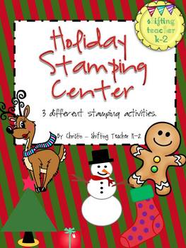 http://www.teacherspayteachers.com/Product/Holiday-Stamping-Center-reindeer-gingerbread-Christmas-997703