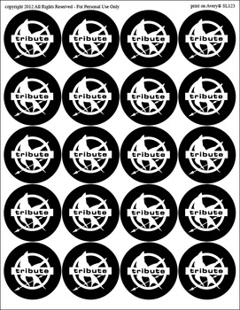 Hunger Games Printable Mockingjay Sticker Sheet