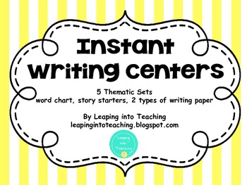 Instant Writing Centers - Fun Thematic Writing