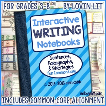 Interactive Writing Notebooks ~ Sentences & Paragraphs for Common Core 3-8