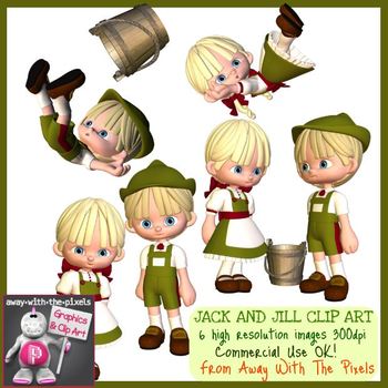 Jack and Jill Nursery Rhyme Clip Art - High Quality Clipar