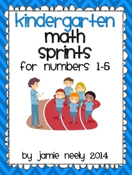 Kindergarten Math Sprints for Numbers 1-5
