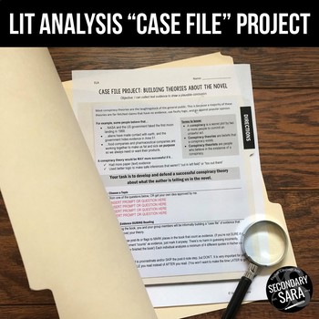 Literary Analysis "Case File" of Text Evidence - for ANY novel or story!
