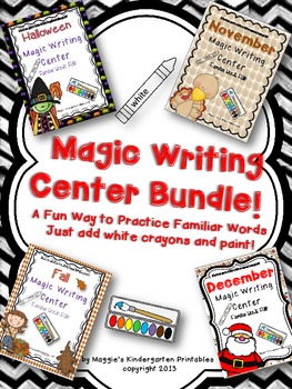 Magic Writing Center Bundle with Fall, October, November, 