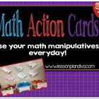Math Action Cards for Math Manipulatives