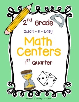 Math Centers for 2nd Grade (1st Quarter - Common Core)