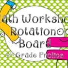Math Rotations Board - Lime Dots/Black Chevron Theme