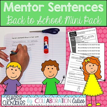 Mentor Sentences Back to School Mini Pack {Sentences with 