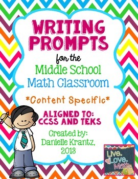 Middle School Math Writing Prompts { Content Specific }