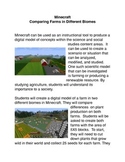 Minecraft: Comparing Farms in Different Biomes Common Core