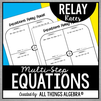 Multi-Step Equations Relay Race Activity